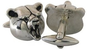 Grizzly bear cufflinks Silver Grizzly bear cufflinks