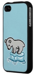 Polar Bear on ice ipHone 4 case baby polar bear on ice iPhone 4S case
