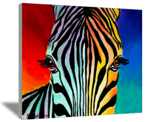 Zebra Canvas Art