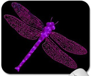pink dragofly mousepad Dragonfly Mousepad