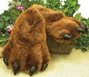 Grizzly bear slippers Grizzly Bear paw Slippers
