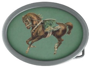 Vintage Circus Horse belt buckle Vintage horse belt buckle