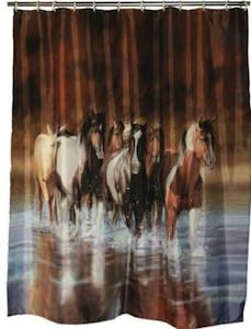 Horse shower curtain