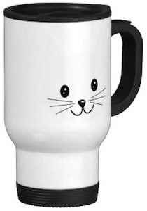 Cute cat face mug