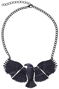 Big black eagle necklace