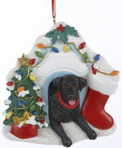 Labrador Doghouse Christmas Ornament